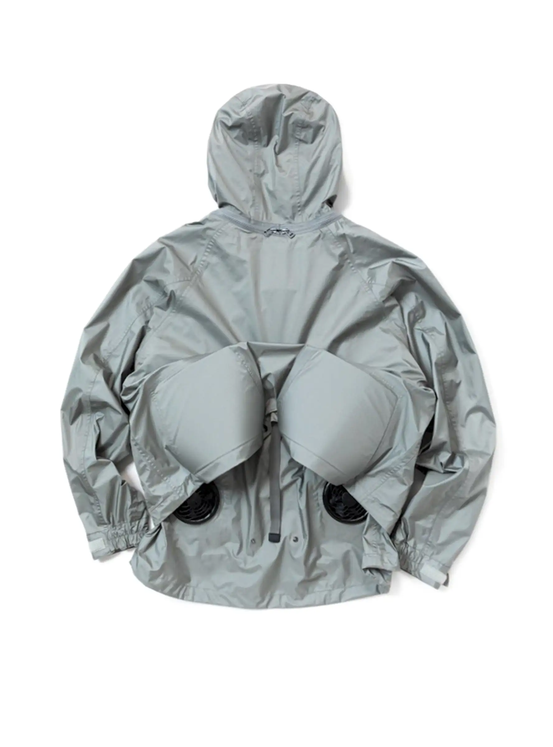 Air Circulation System Rain Jacket Battleship Grey