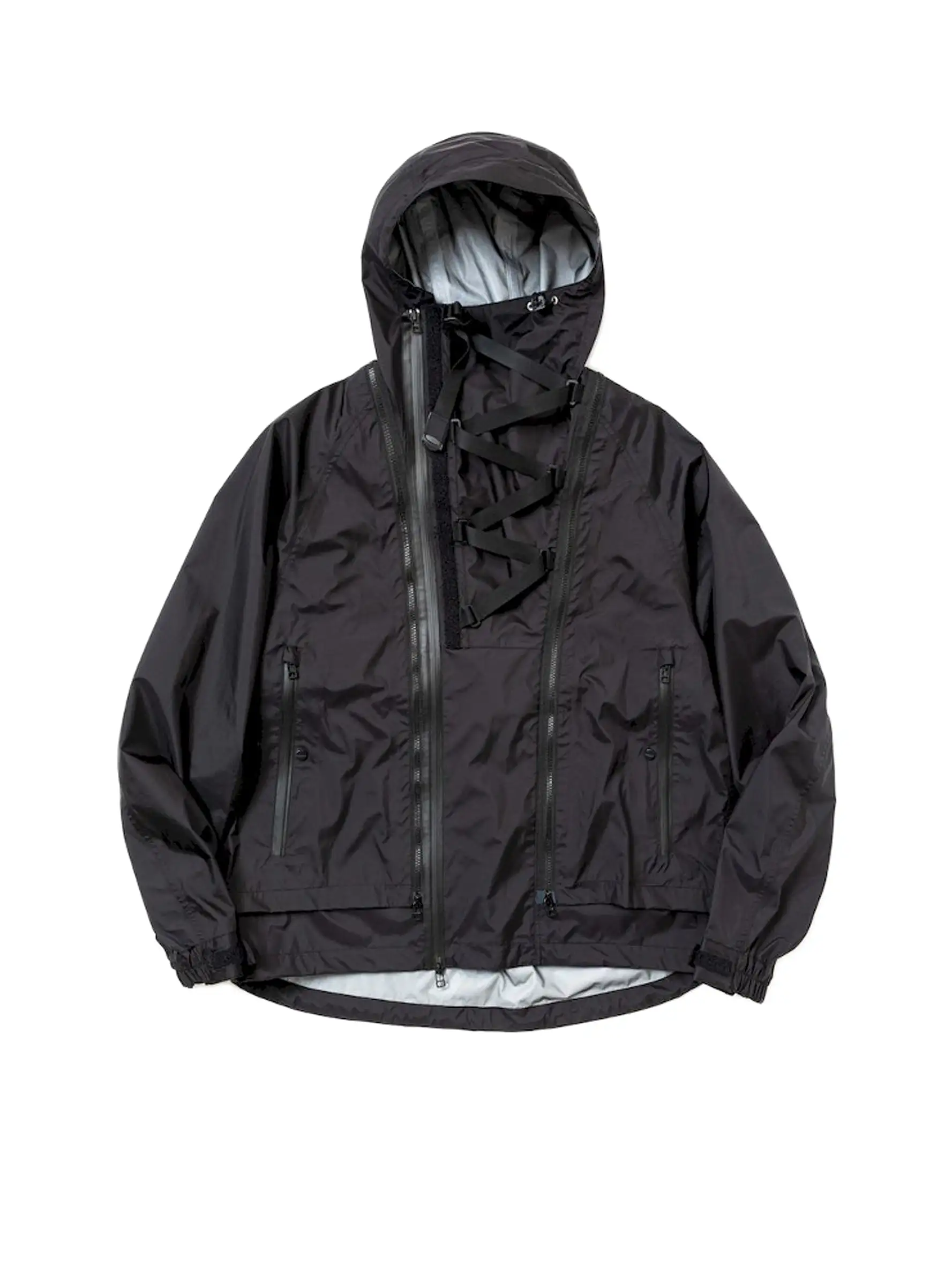 Air Circulation System Rain Jacket Off Black