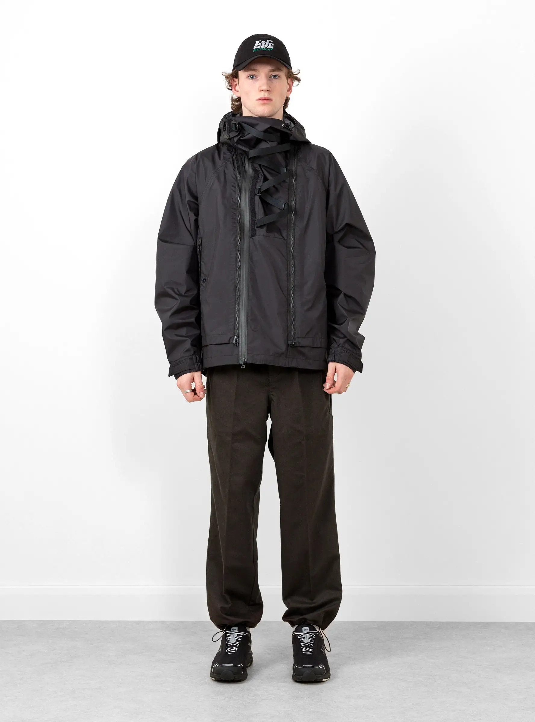 Air Circulation System Rain Jacket Off Black