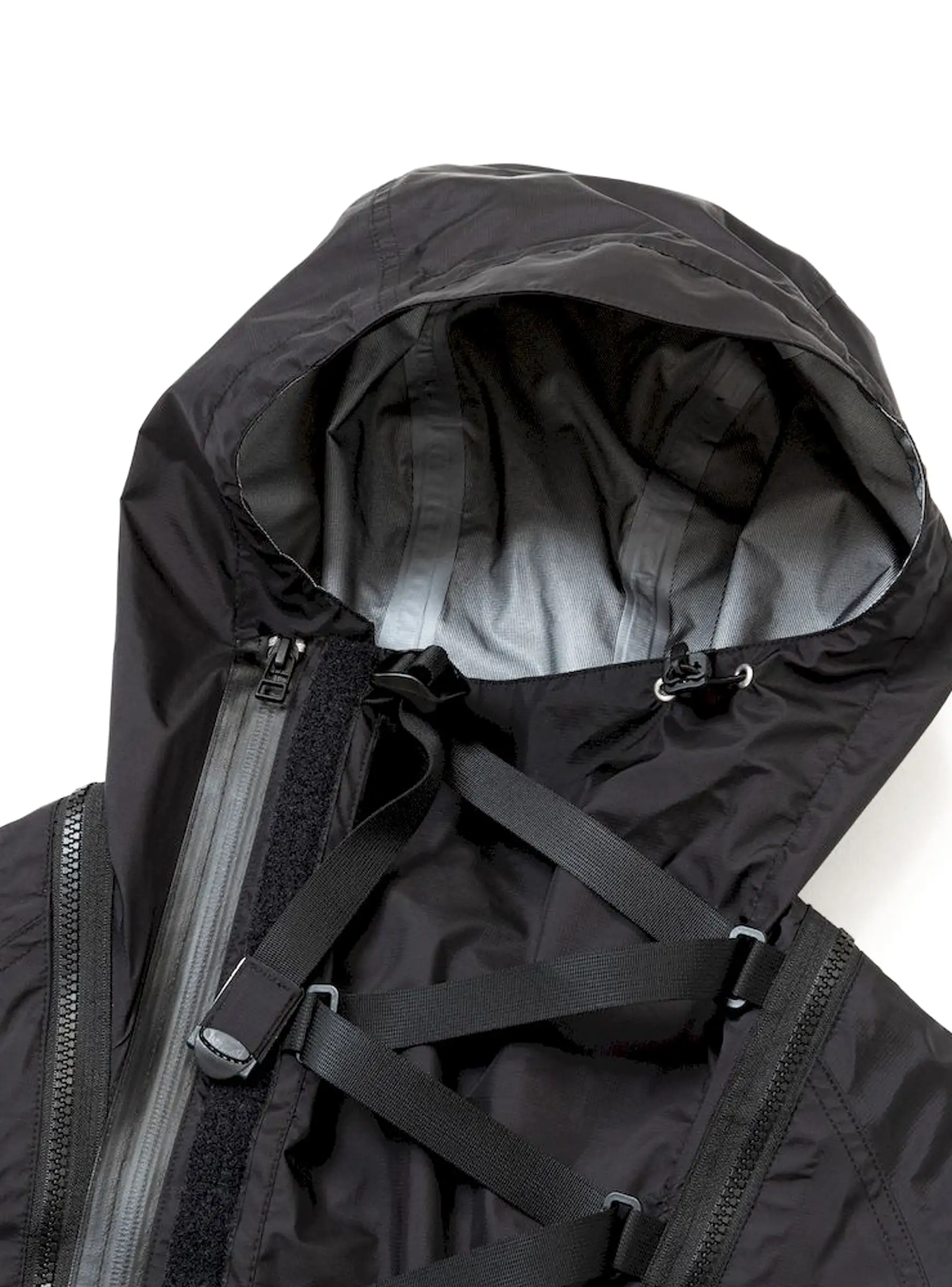 Air Circulation System Rain Jacket Off Black