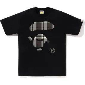 BAPE CHECK APE FACE TEE MENS