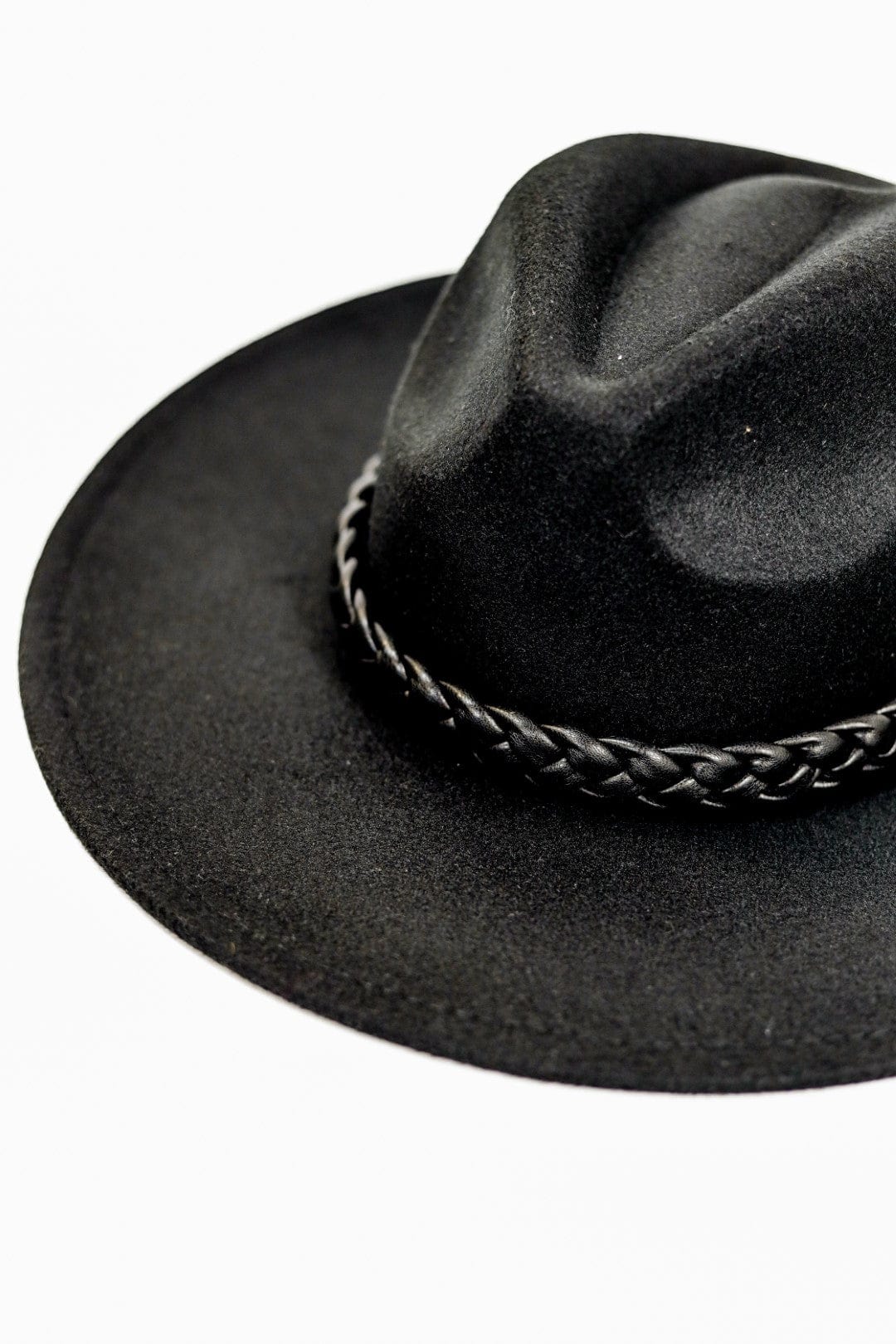 Black Braided Band Western Hat