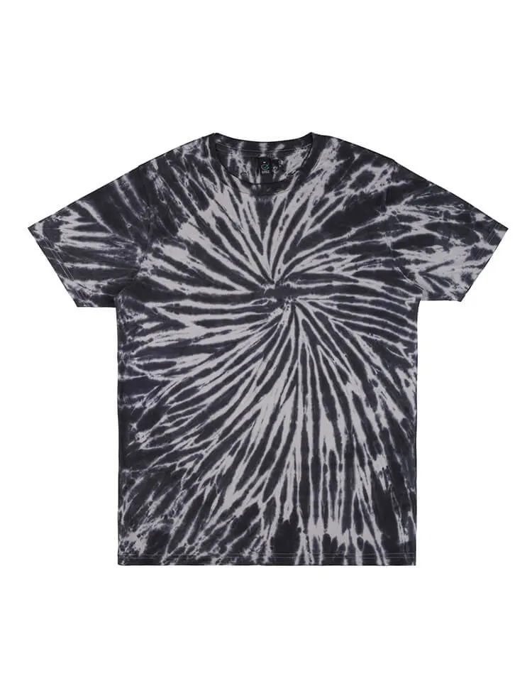 Black Tie Dye Unisex Organic Cotton T-shirt - Adult