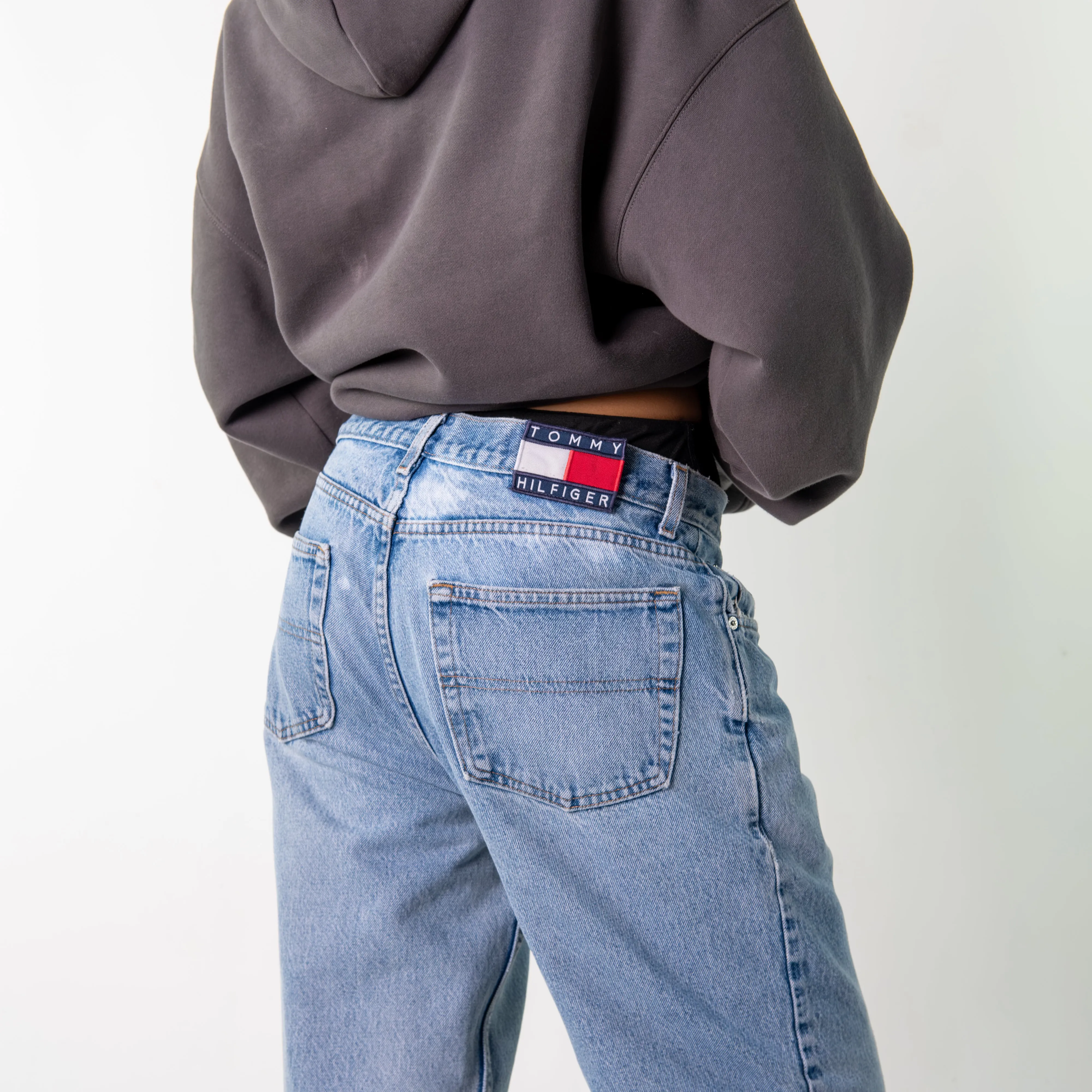 Blue Denim 90s Tommy Hilfiger  Cargo Skater Trousers Pants Jeans (34x30)