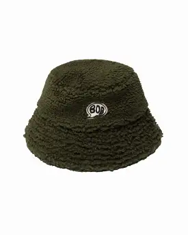 BOB Khaki Green Fluffy Bucket Hat