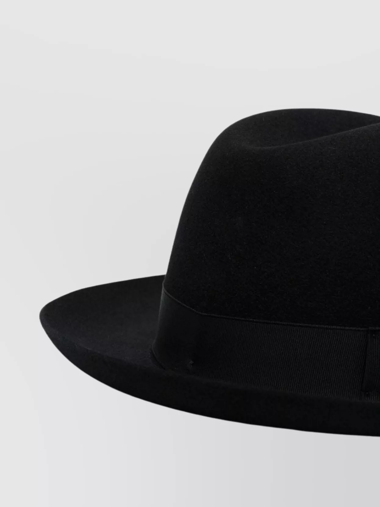 Borsalino   Wide brim wool hat with ribbon band