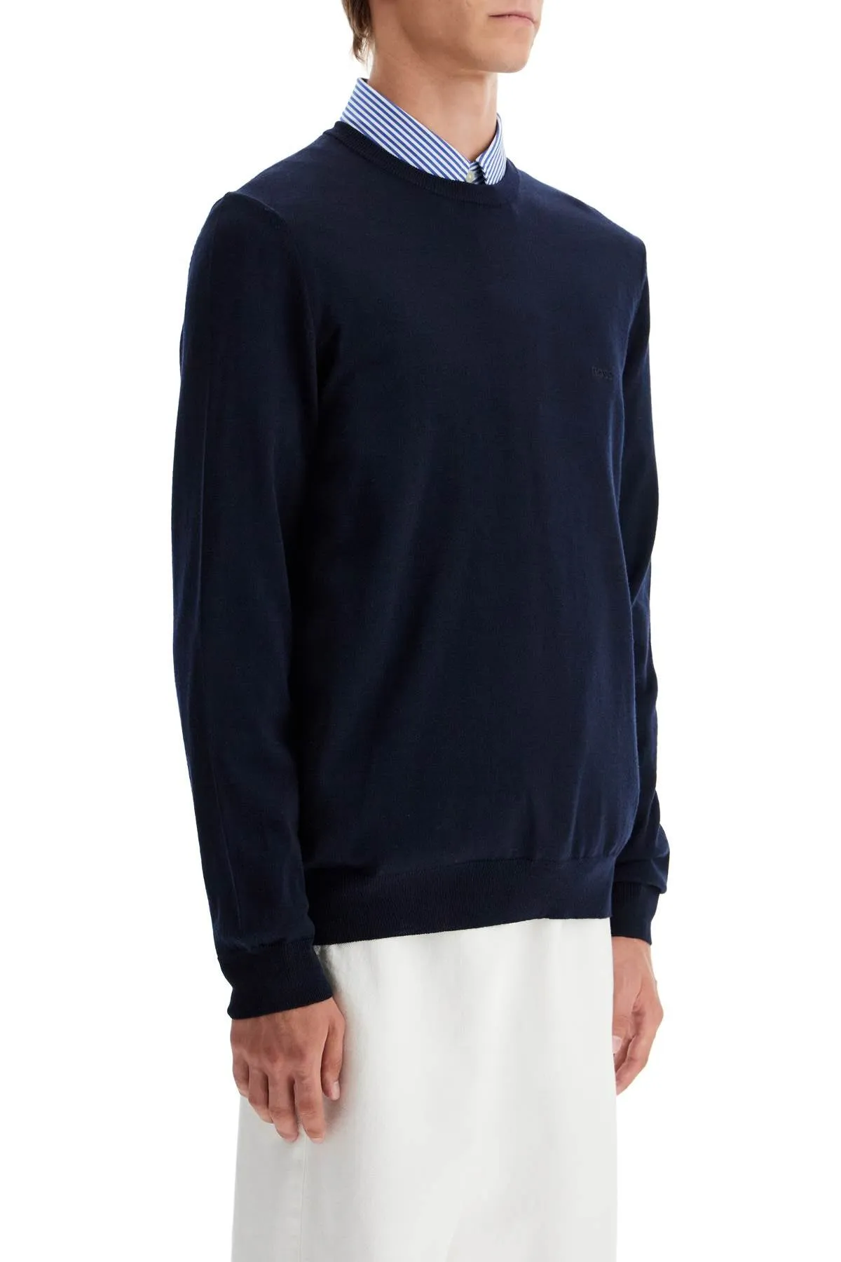 Boss 'Botto' Light Wool Sweater   Blue