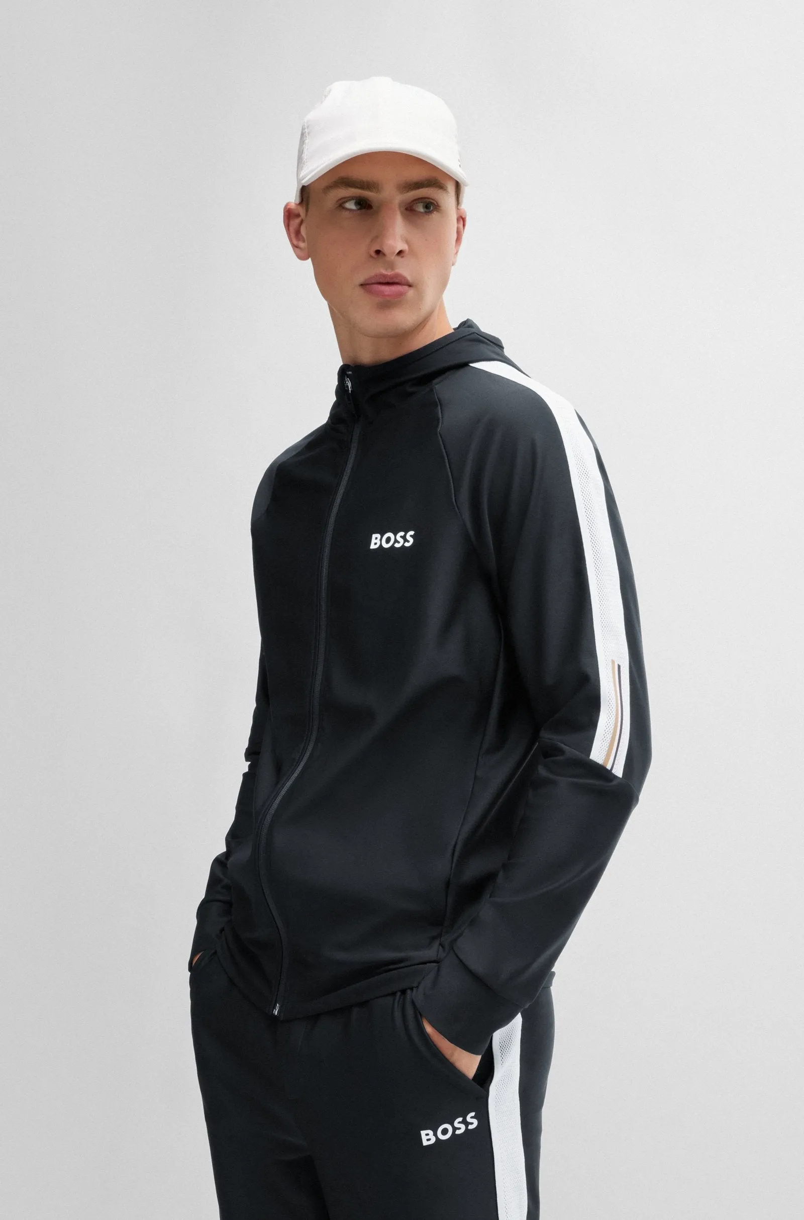 Boss X Matteo Berrettini Hoodie With Signature-Stripe Artwork