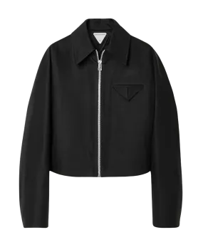 Bottega Veneta 'Black' Twill Collar Jacket