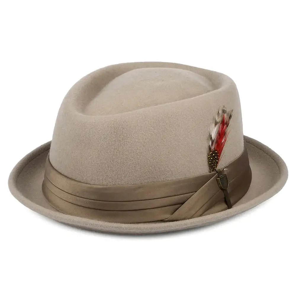 Brixton Stout Pork Pie Hat - Sand / Sand Band