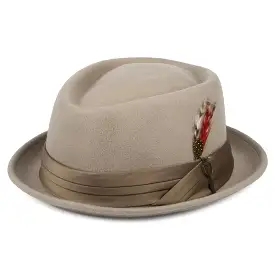 Brixton Stout Pork Pie Hat - Sand / Sand Band