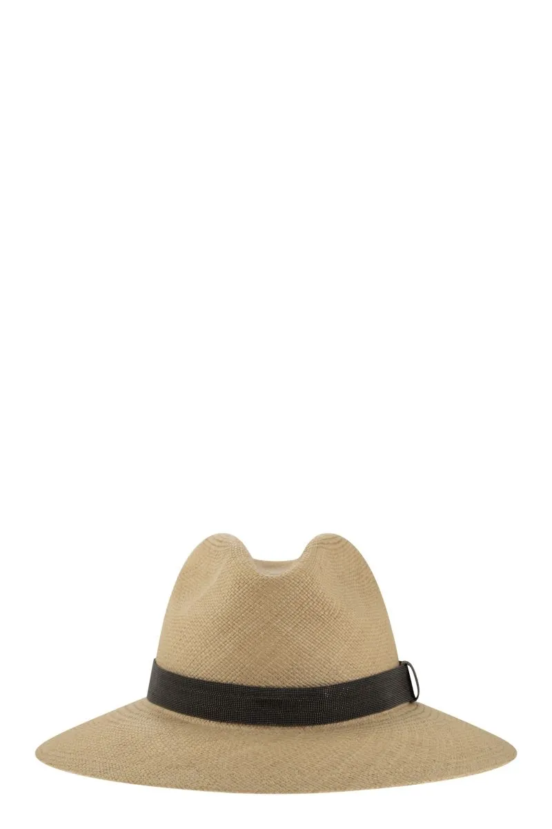 BRUNELLO CUCINELLI Elegant Straw Hat with Precious Band