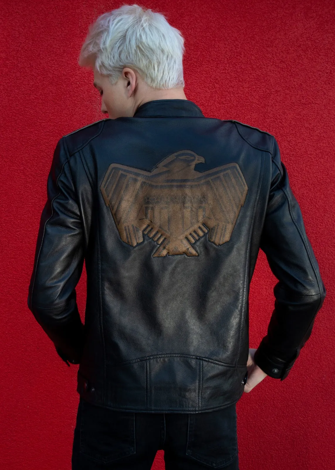 Buy Mens Judge Dredd Black Leather Jacket | Luca Jackets