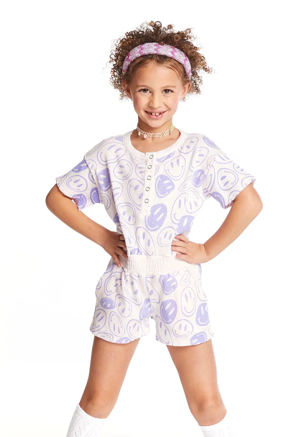 Chaser All Over Smiles Girls Romper