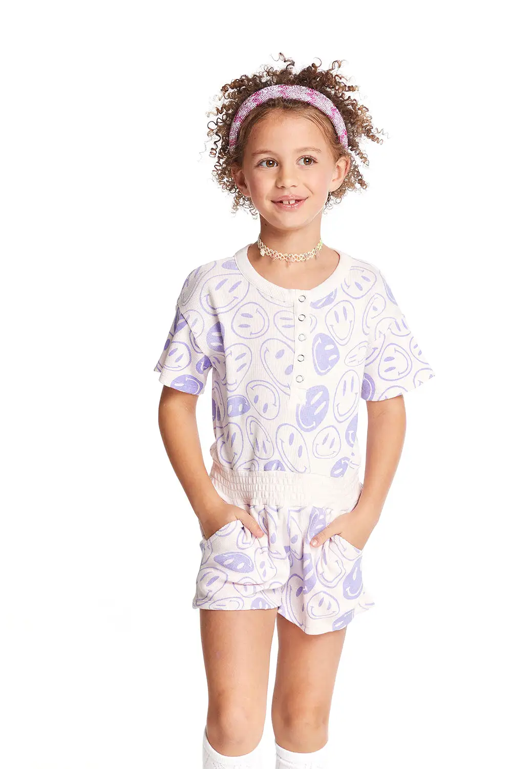 Chaser All Over Smiles Girls Romper