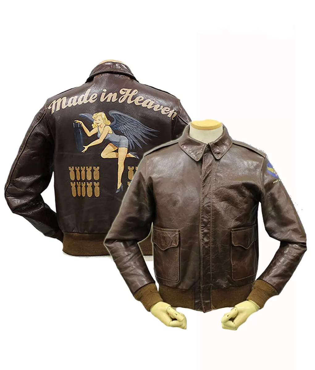 Chris Redfield Made in Heaven Air Force Flight Leather Jacket | TLC