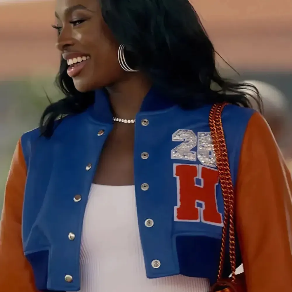 Coco Jones Bel Air S03 Crop Varsity Jacket 