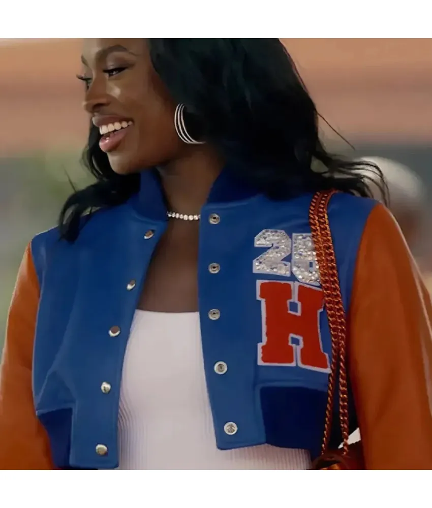 Coco Jones Bel Air S03 Crop Varsity Jacket 