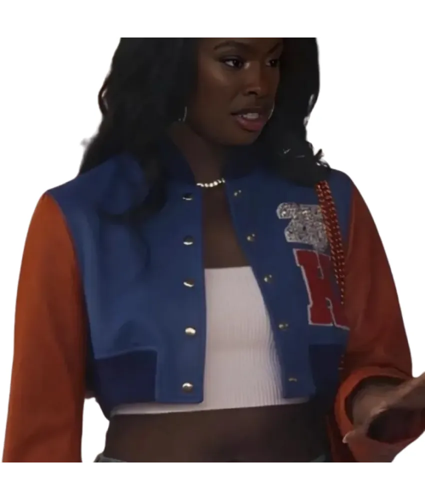 Coco Jones Bel Air S03 Crop Varsity Jacket 