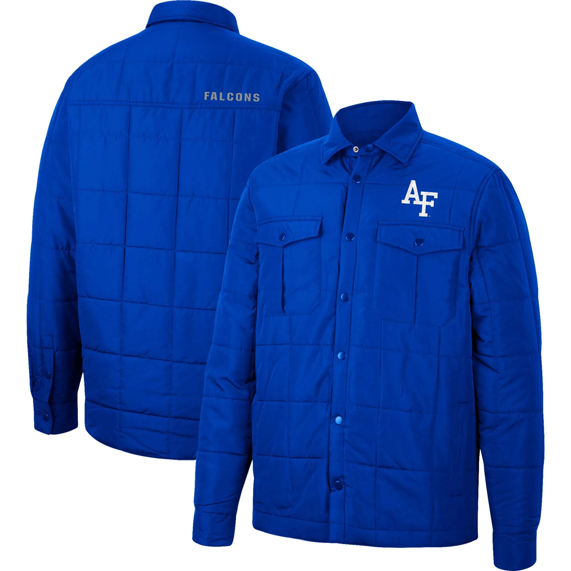 Colosseum Air Force Falcons Royal Detonate Quilted Full-Snap Jacket