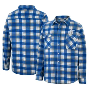 Colosseum Air Force Falcons Royal/White Ellis Plaid Full-Snap Shirt Jacket