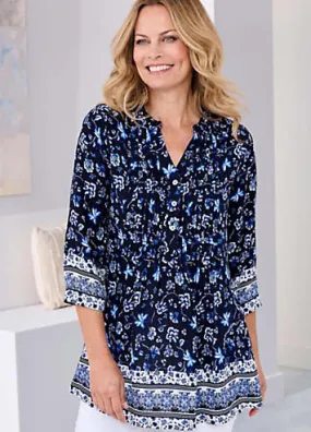 Cotton Traders Crinkle Printed Tunic | Grattan