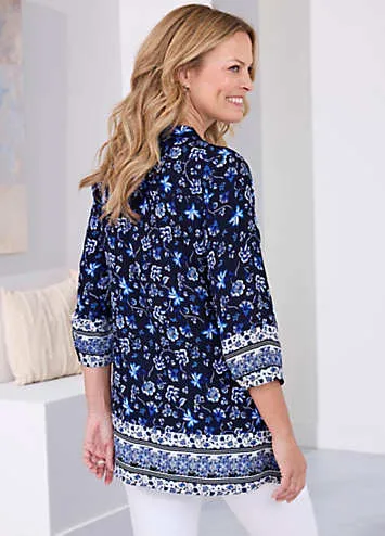 Cotton Traders Crinkle Printed Tunic | Grattan