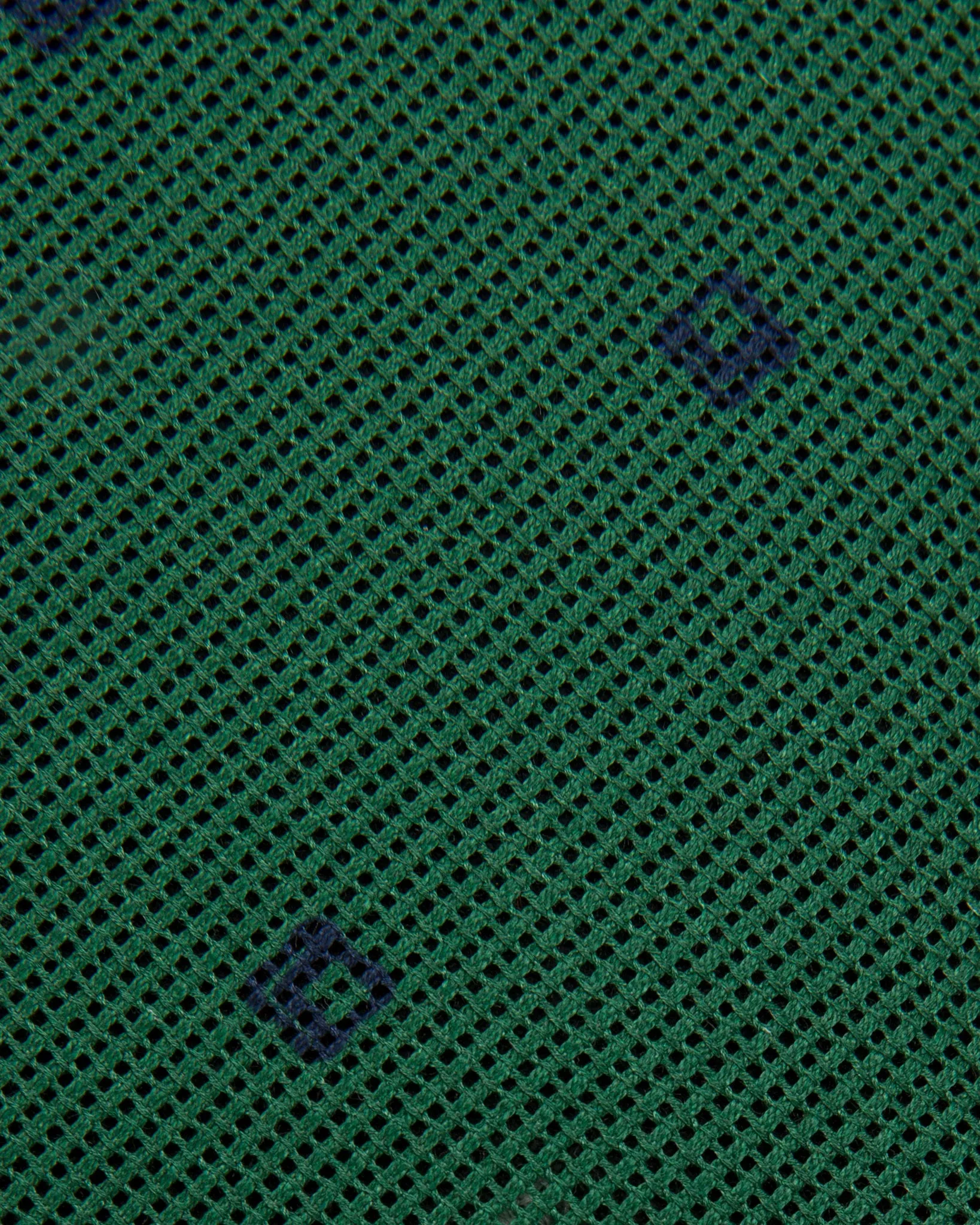 Cotton Woven Tie in Pine/Navy Diamonds