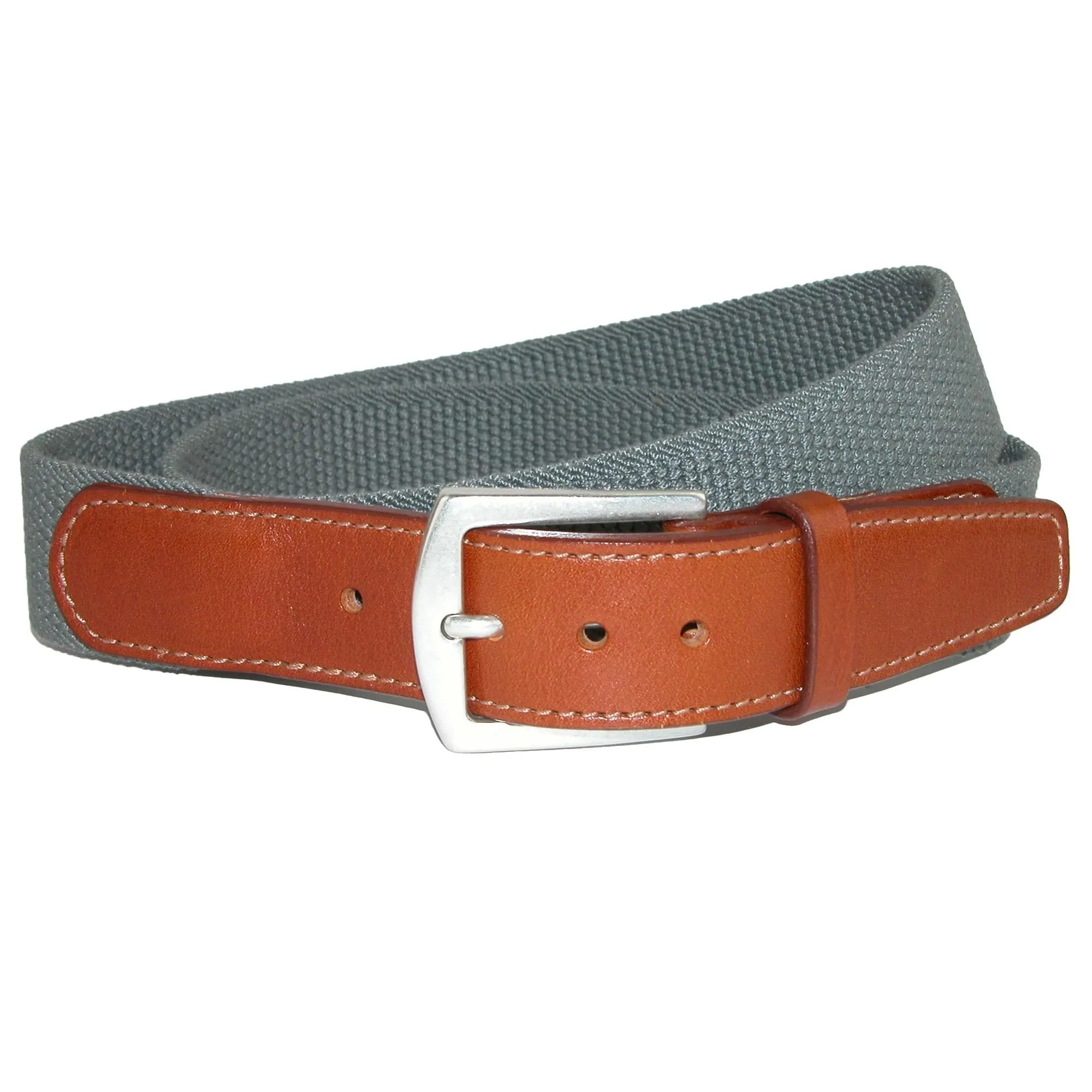 CrookhornDavis Men's Newport Pique Cotton Woven Elastic Belt