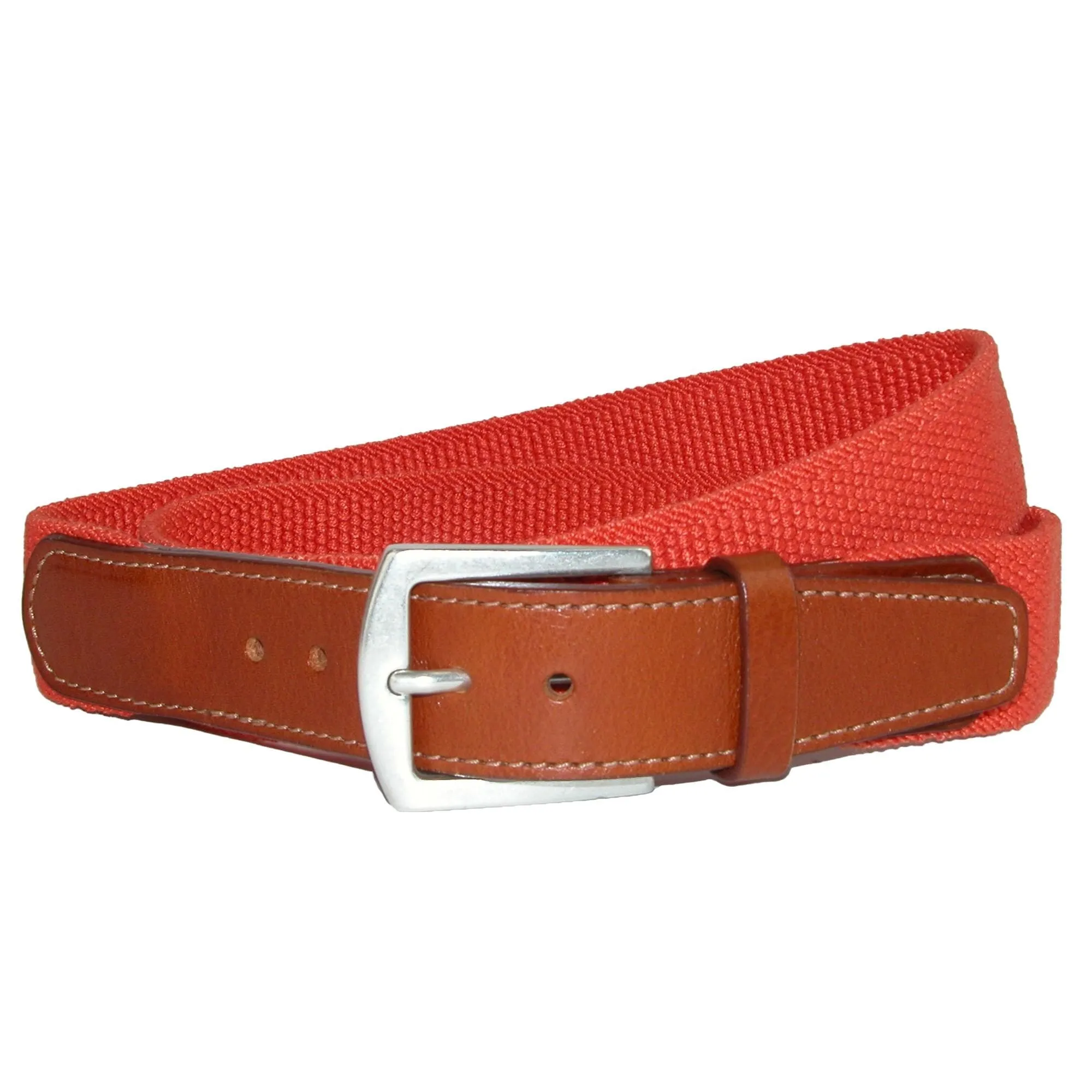 CrookhornDavis Men's Newport Pique Cotton Woven Elastic Belt