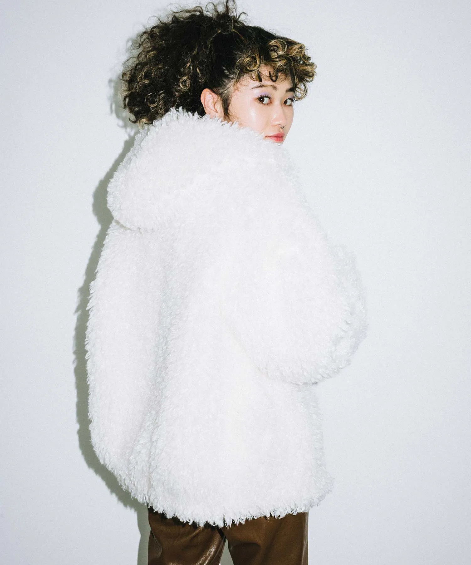 CURLY FUR COAT