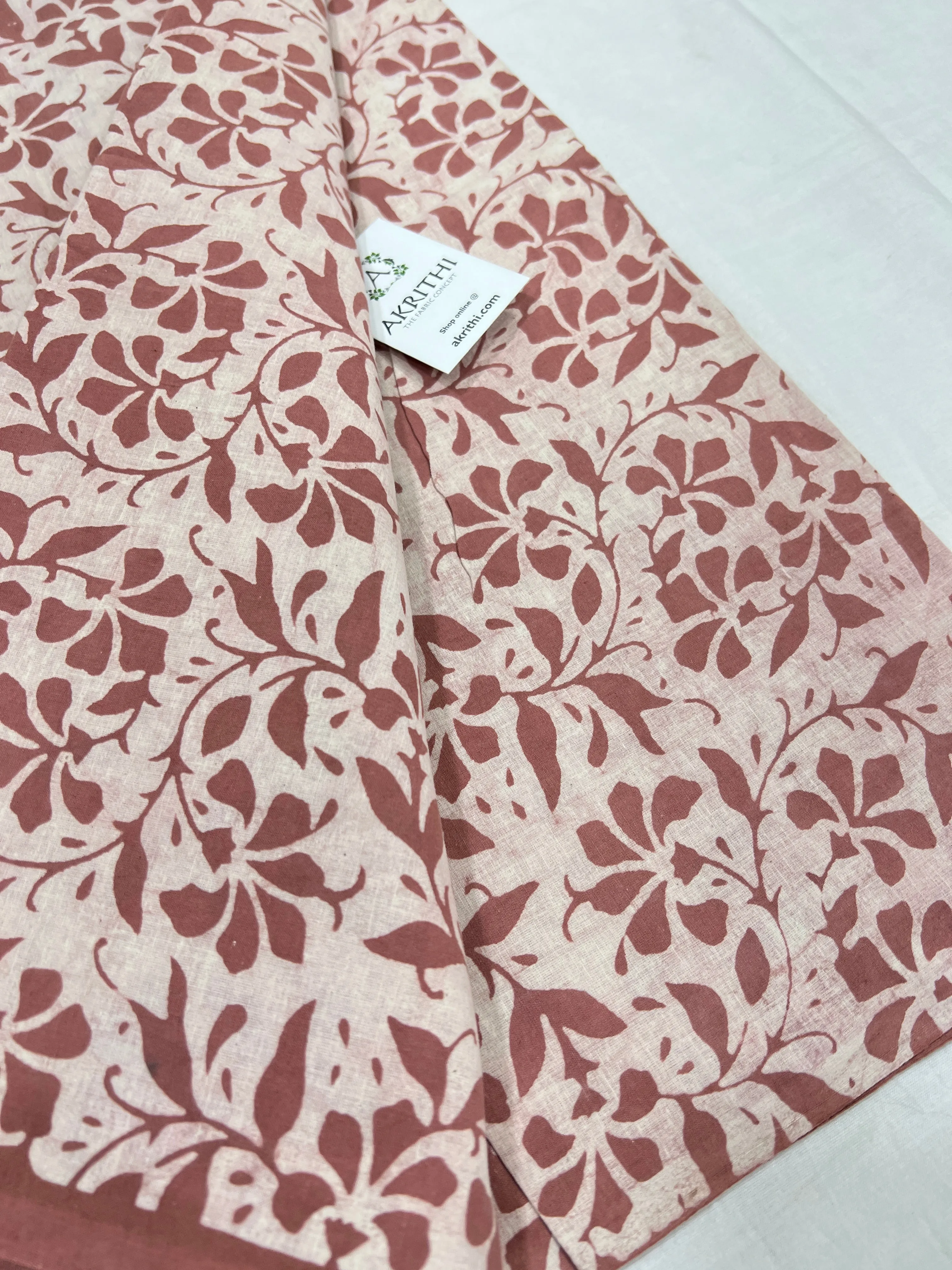 Dabu block Printed pure cotton fabric