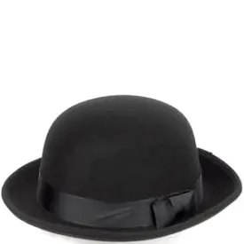 Derby/Bowler Adult Black Hat w/inner band