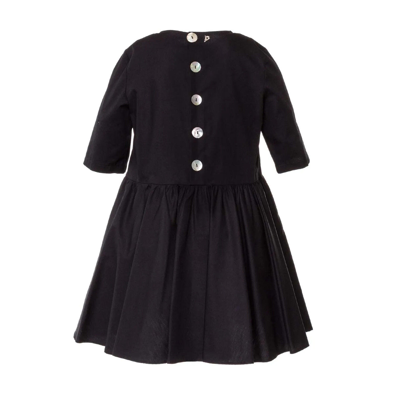 Dondup Black Cotton Dress For Girls