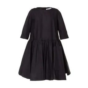 Dondup Black Cotton Dress For Girls