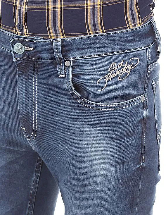 Ed Hardy Slim Fit Stone Wash Jeans