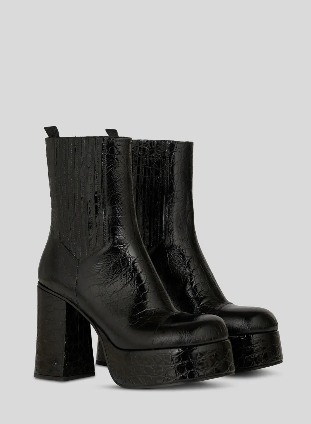 ETRO | Embossed Leather Platform Boots