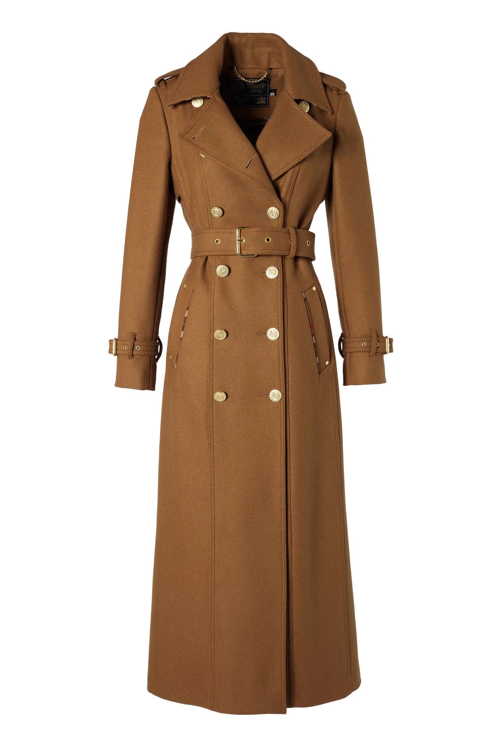 Full Length Chelsea Trench Coat (Dark Camel)