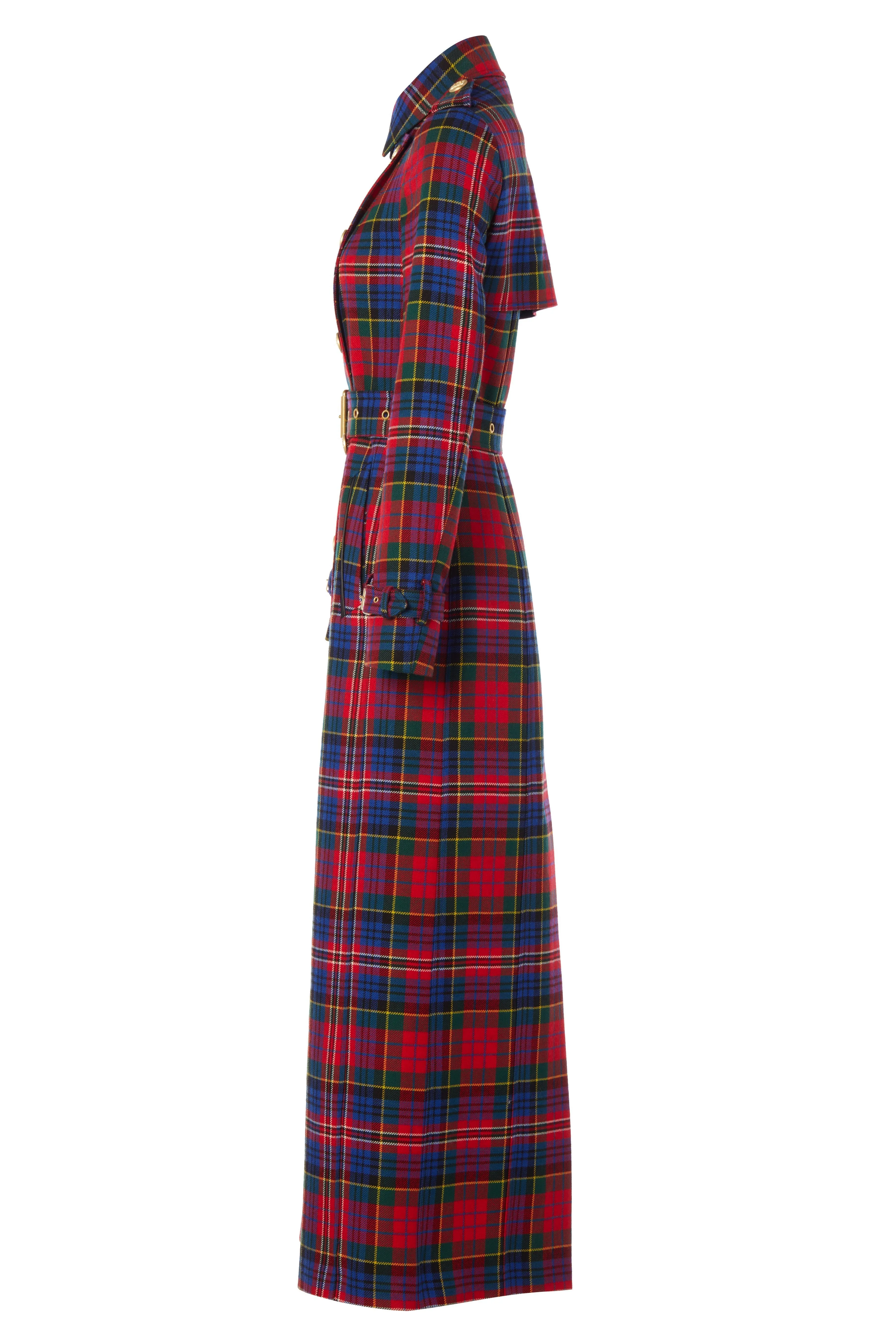 Full Length Marlborough Trench Coat (Macpherson Tartan)