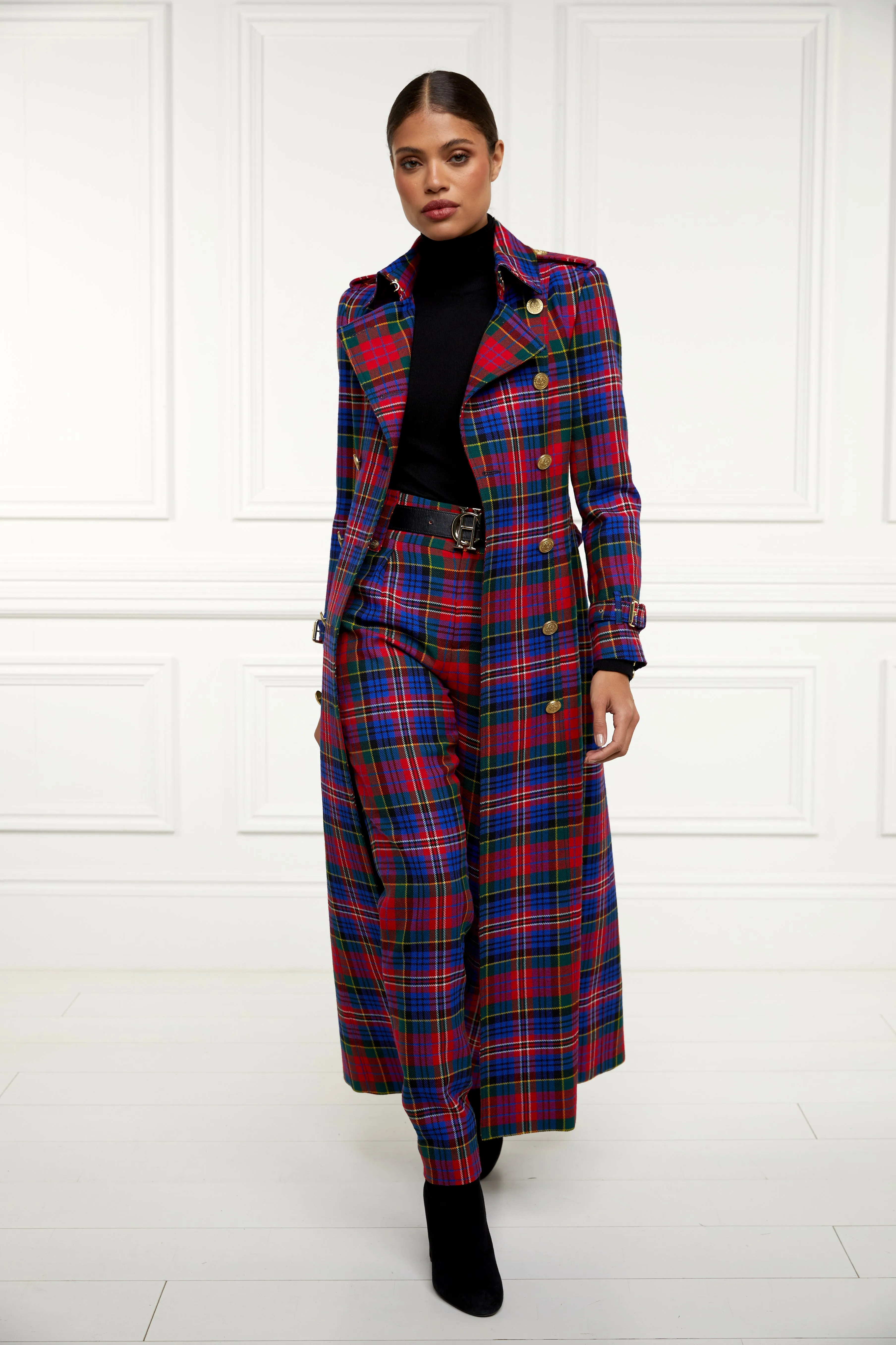 Full Length Marlborough Trench Coat (Macpherson Tartan)