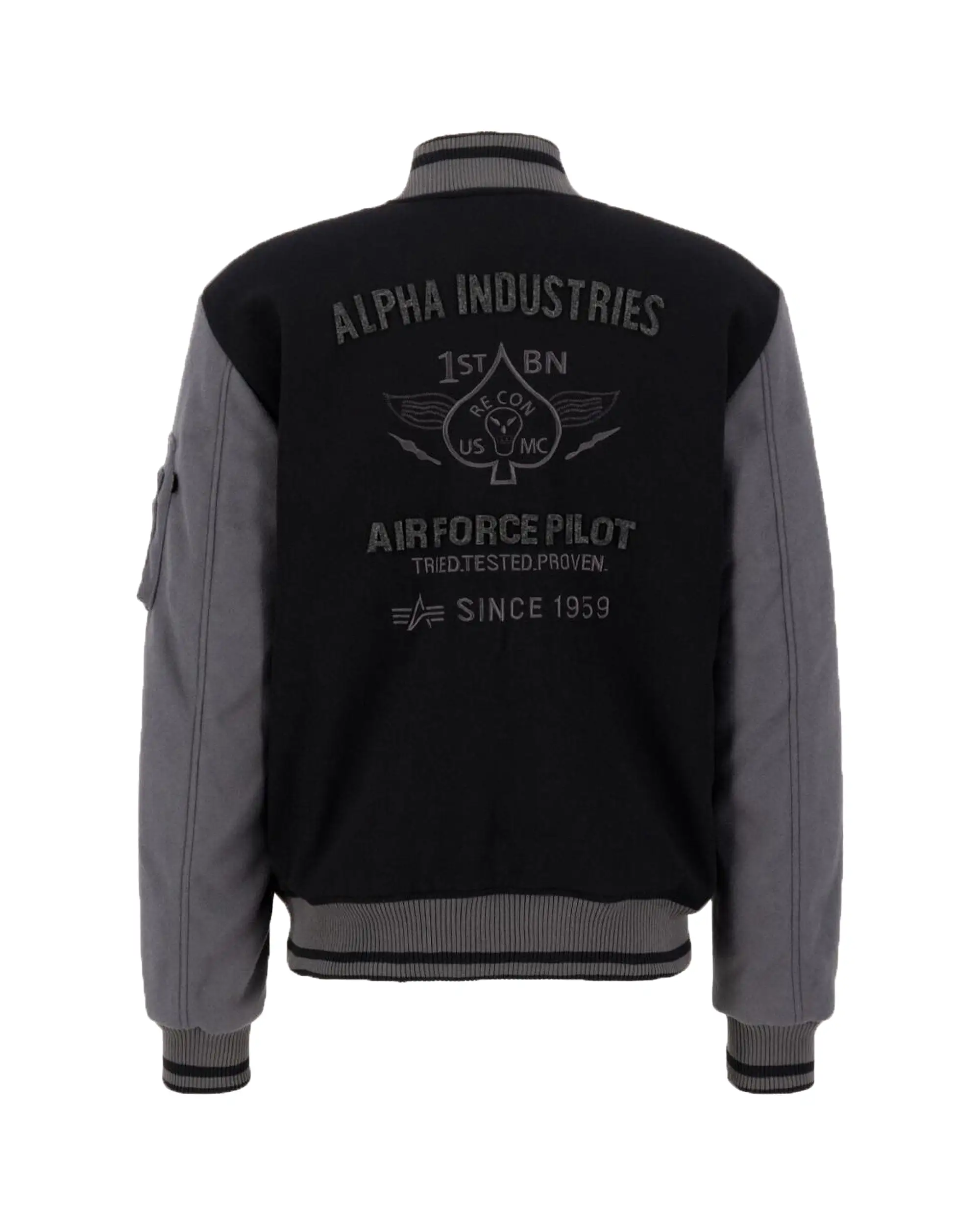 Giacca Uomo Alpha Industries Varsity Jacket Air Force Nero