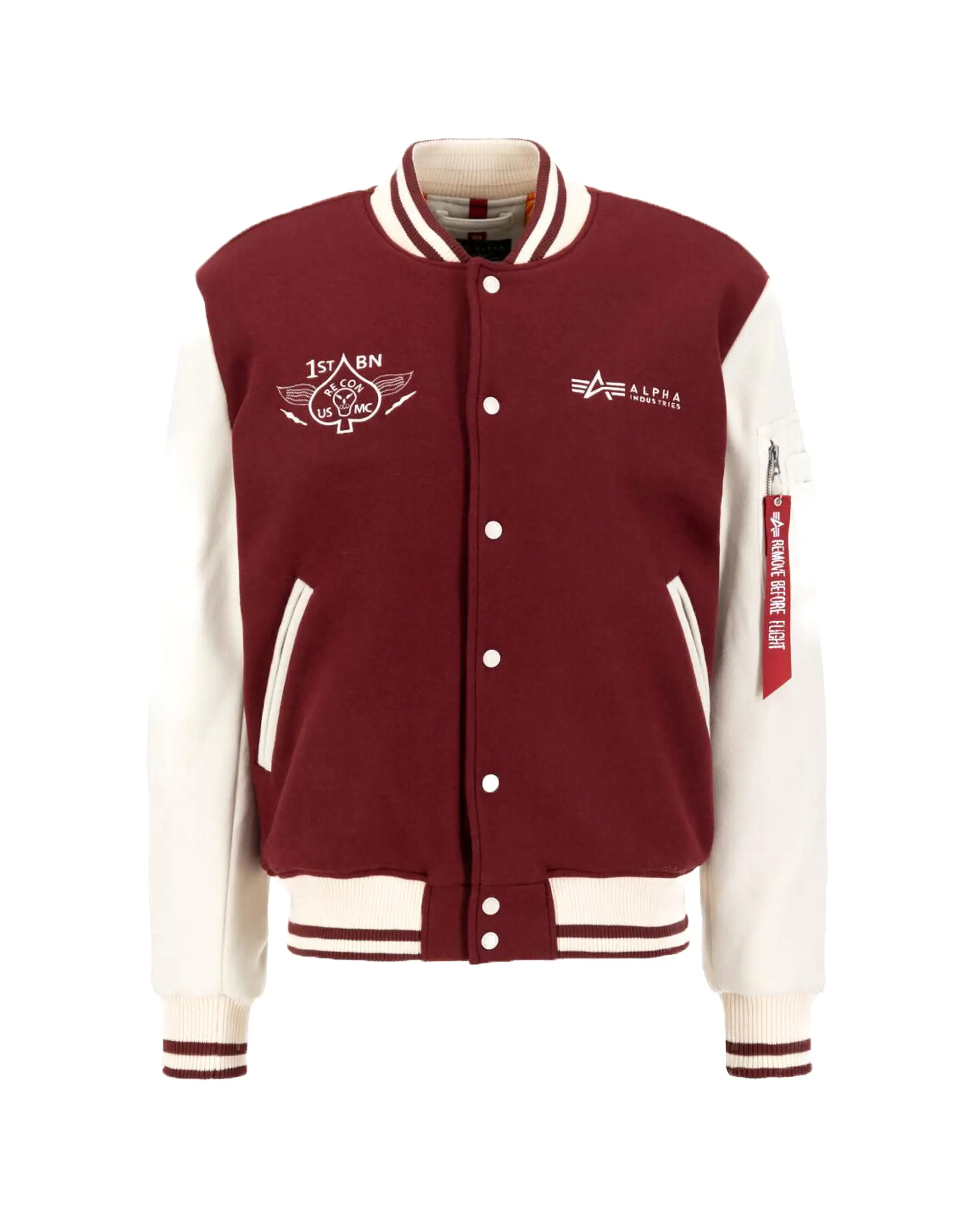 Giacca Uomo Alpha Industry Varsity Jacket Air Force Burgundy