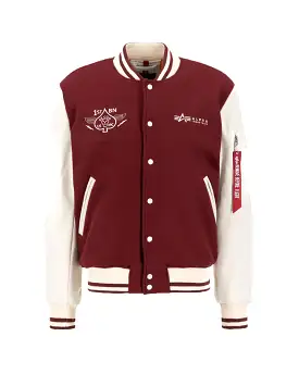 Giacca Uomo Alpha Industry Varsity Jacket Air Force Burgundy