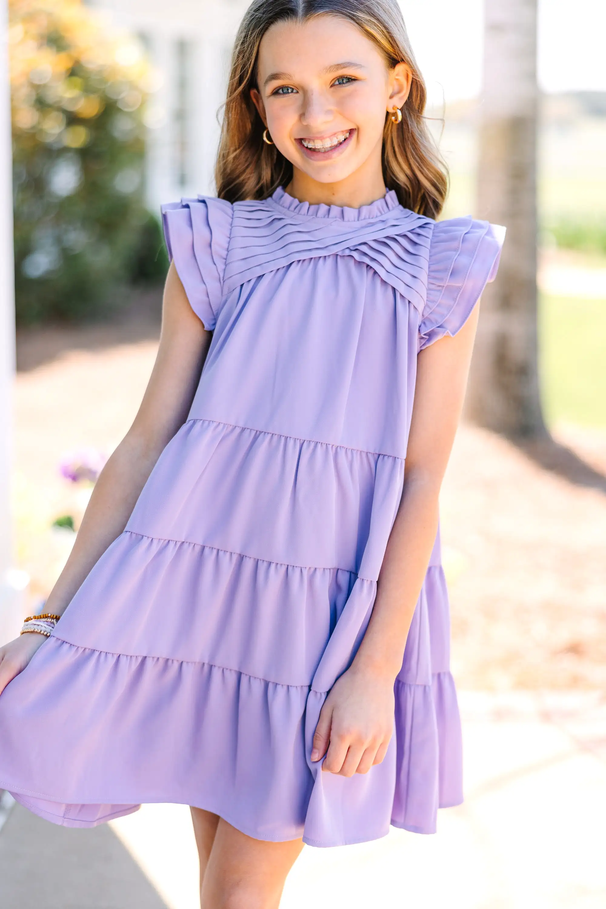 Girls: All About You Lavender Purple Ruffled Dress