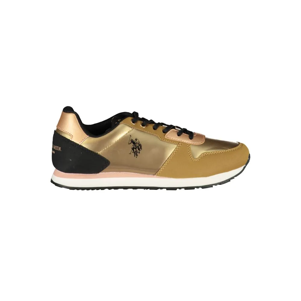 Gold Polyester Sneaker