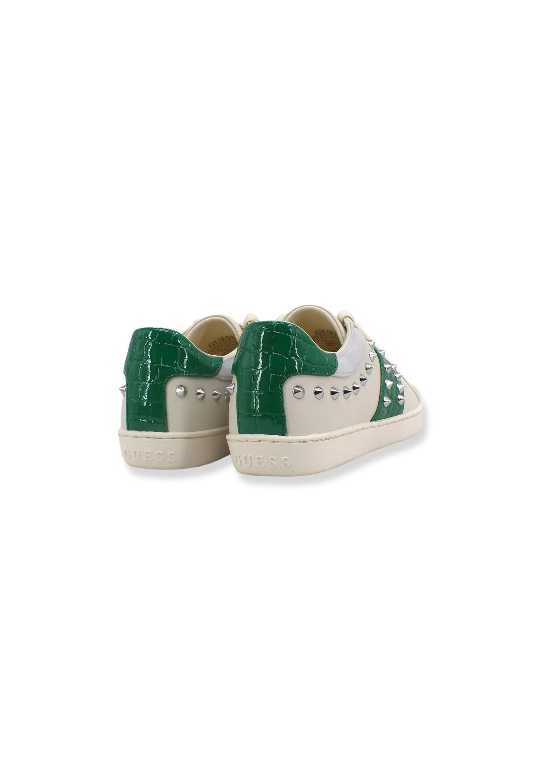 GUESS Sneaker Donna Borchie White Green FL7R2LLEA12