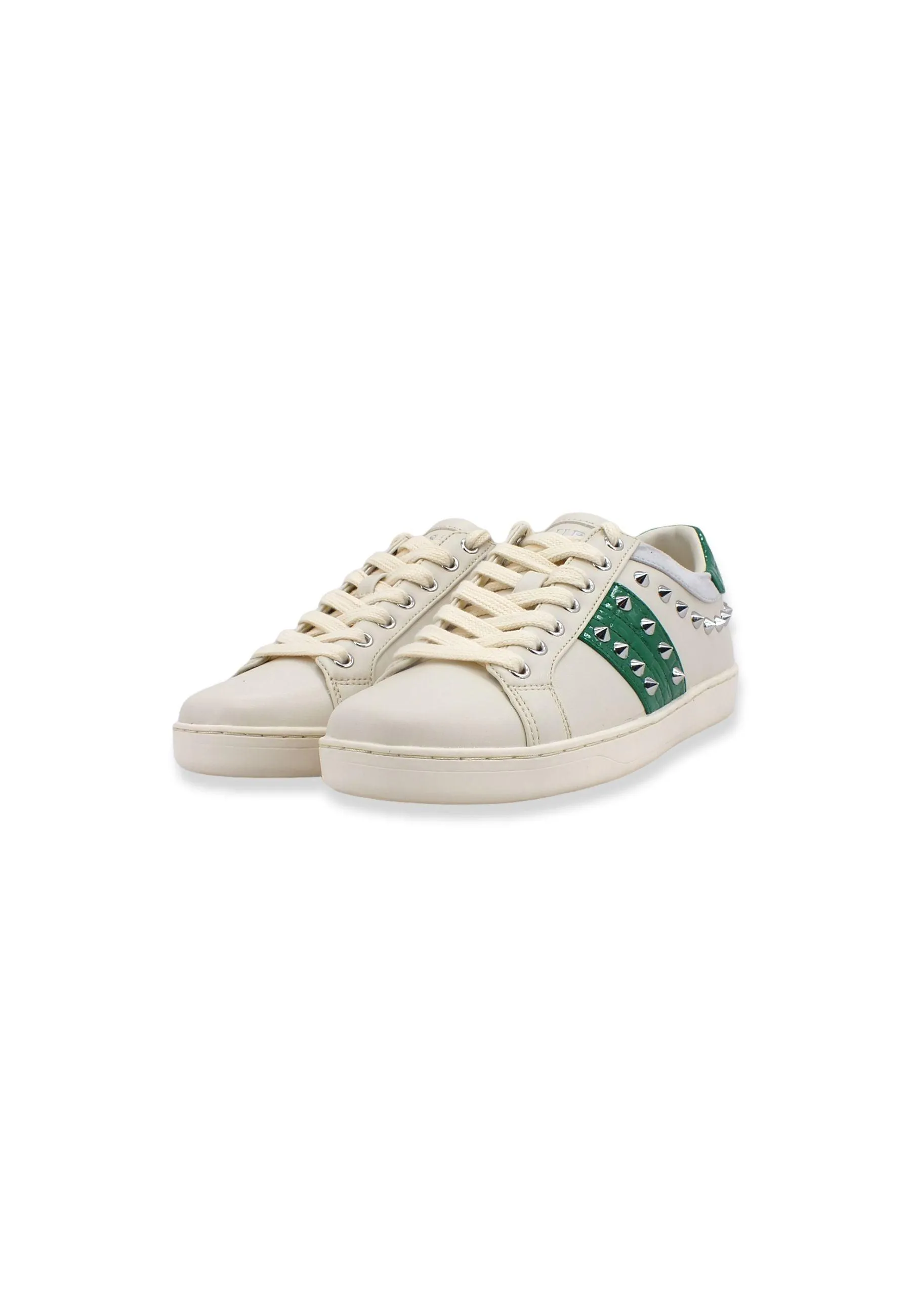 GUESS Sneaker Donna Borchie White Green FL7R2LLEA12