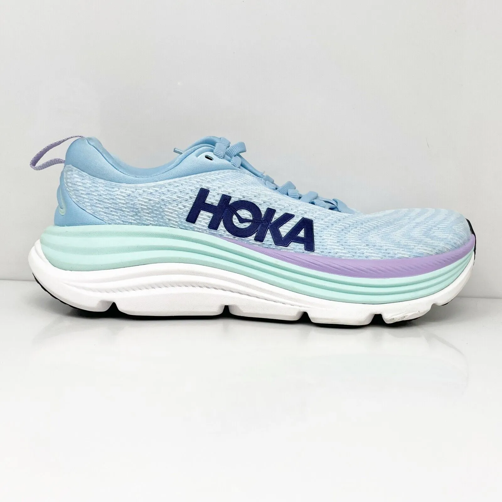 Hoka One One Womens Gaviota 5 1134235 ABSO Blue Running Shoes Sneakers Sz 6.5 B