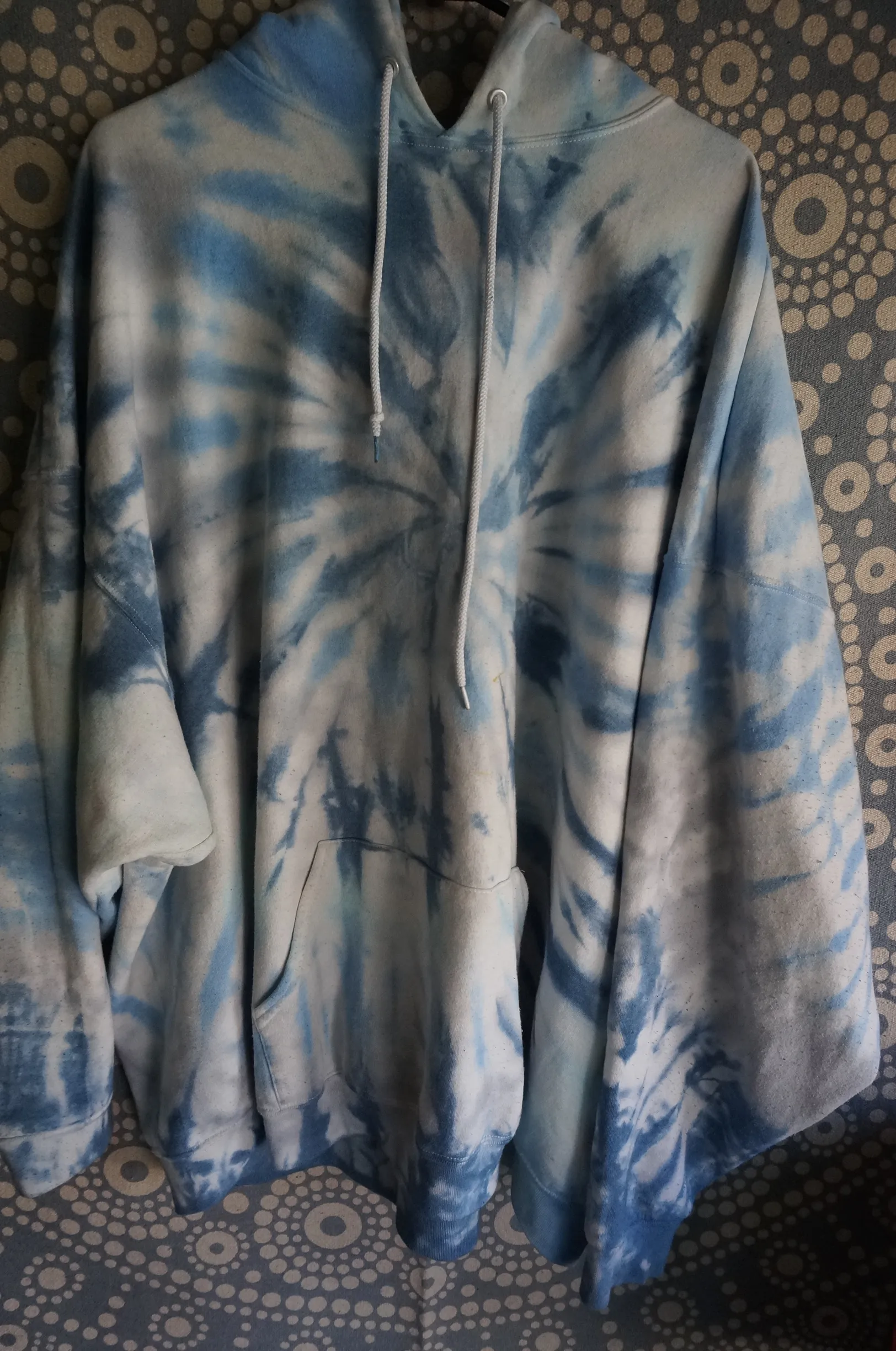 Hoodie, Blue Tie-Dye Coat - Caliculturesmokeshop.com