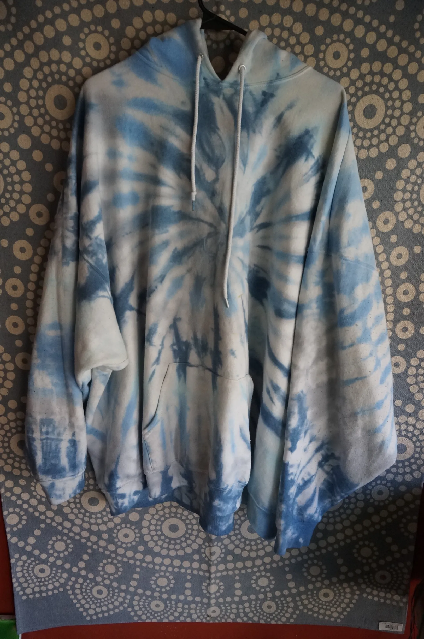 Hoodie, Blue Tie-Dye Coat - Caliculturesmokeshop.com